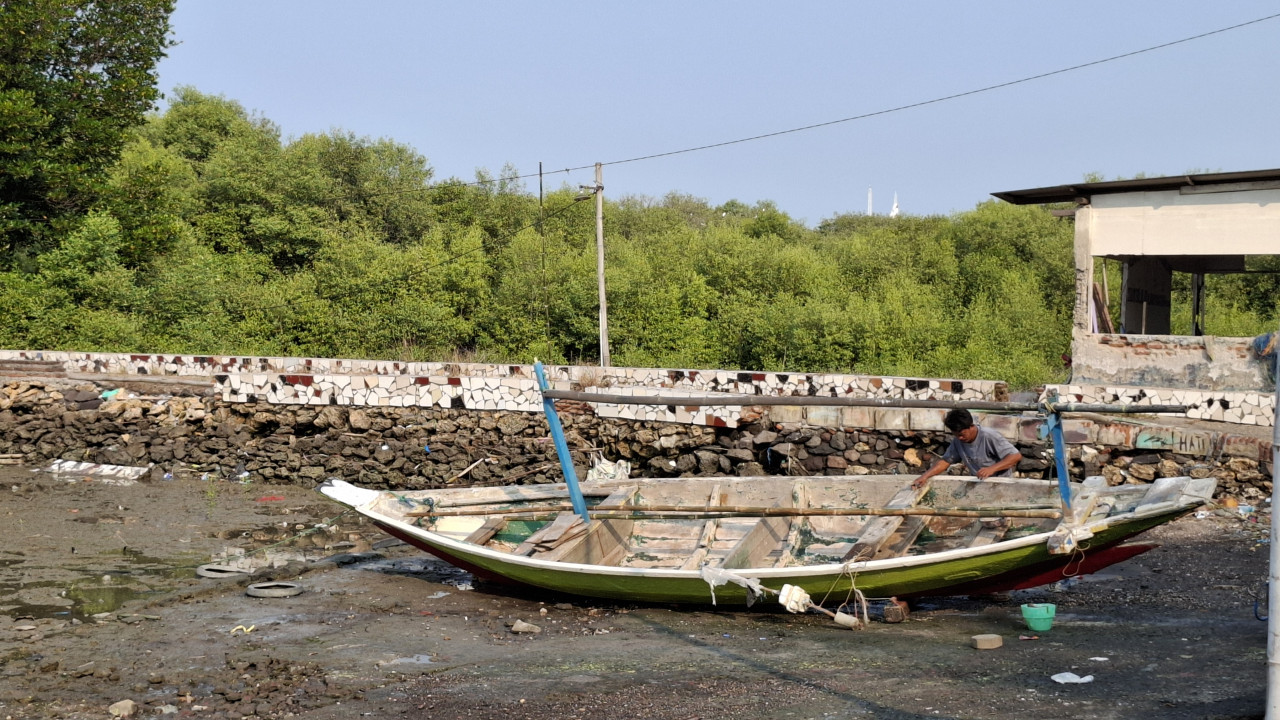 Salah satu titik yang akan dieksploitasi pada proyek Surabaya Waterfront Land di Kenjeran Park (foto: Ni'am Kurniawan/jatimnow.com)