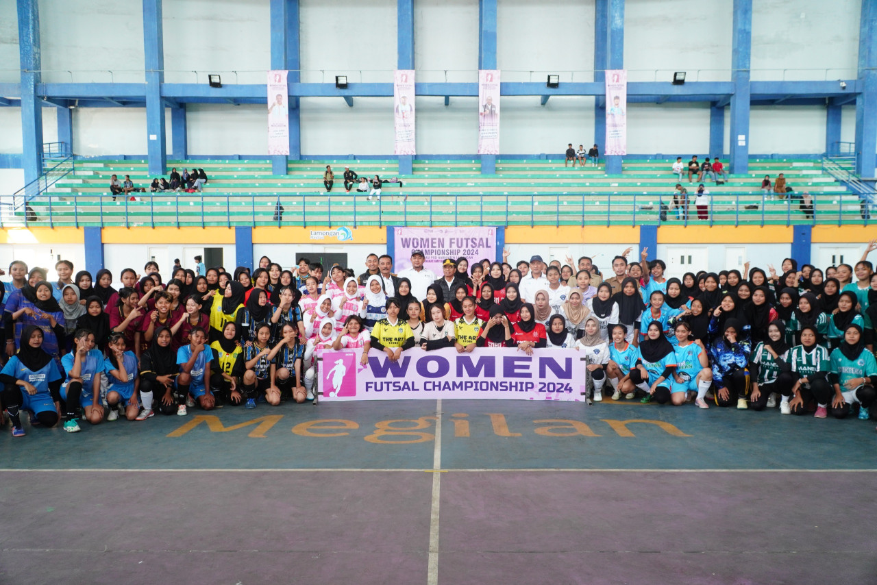 Pembukaan Women Futsal Championship 2024 di Lamongan. (Foto : Humas Pemkab Lamongan for jatimnow.com)