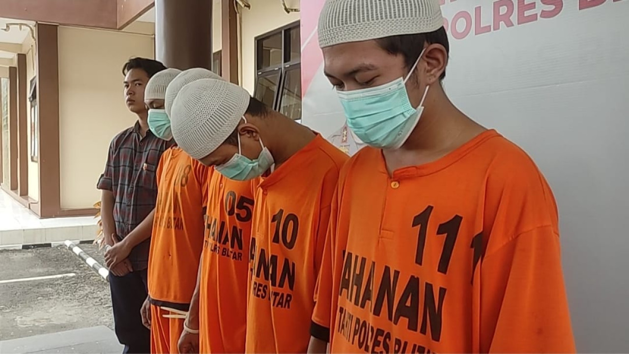 Tampang pria di Blitar yang memerkosa gadis 12 tahun. (Foto: Polres Blitar/jatimnow.com)