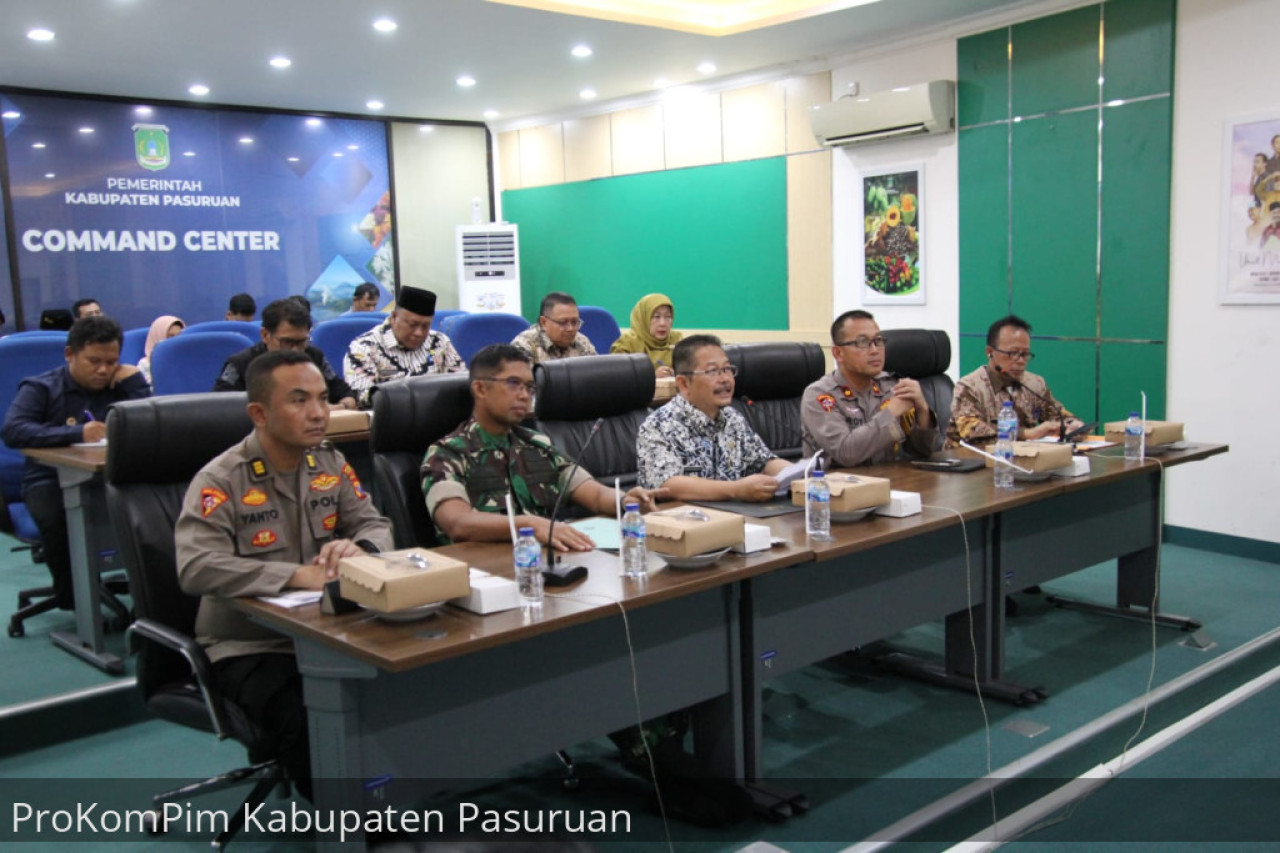 Pj Bupati Pasuruan, Andriyanto gelar Rakor Pengamanan Pilkada. (Foto: Humas Pemkab Pasuruan for jatimnow.com)