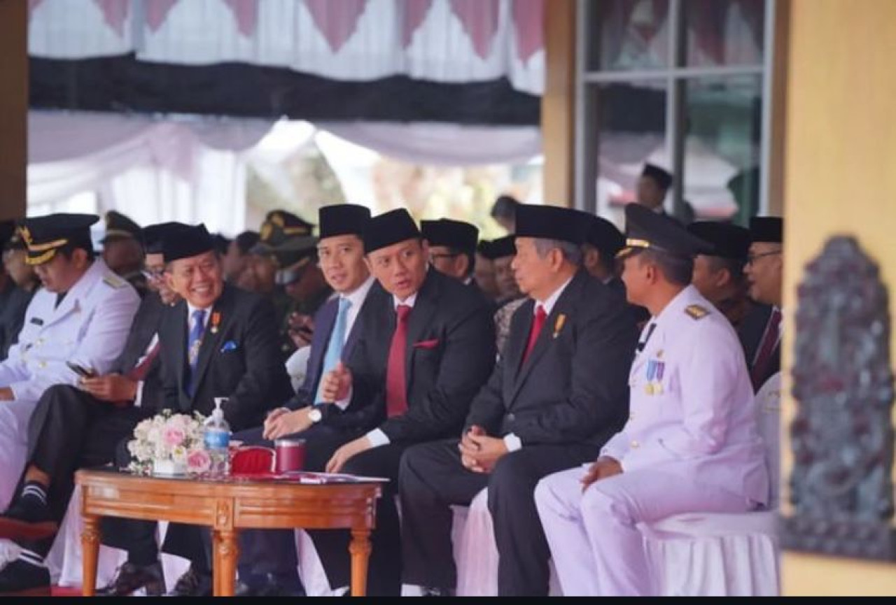 SBY saat upacara HUT RI ke-78 tahun lalu di Pacitan. (Foto: dok. Ahmad Fauzani/jatimnow.com)