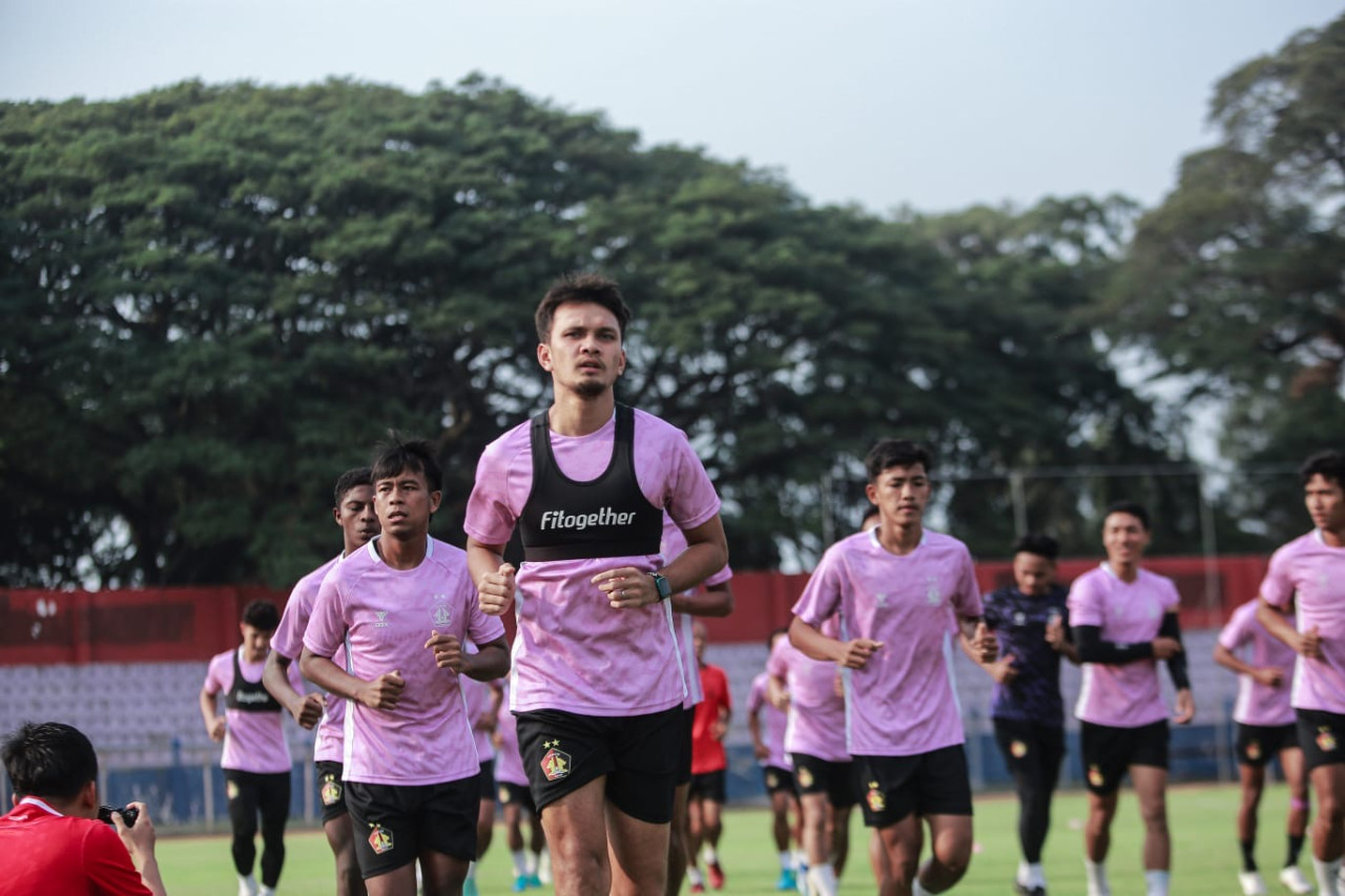 Persik Kediri berlatih di Stadion Brawijaya. (Foto: Persik Kediri/jatimnow.com)
