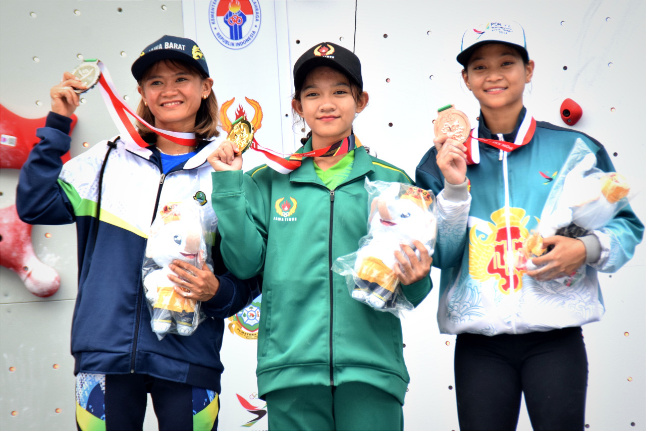 Atlet Panjat Tebing asal Gresik Sumbangkan Emas untuk Jatim di PON XXI 2024