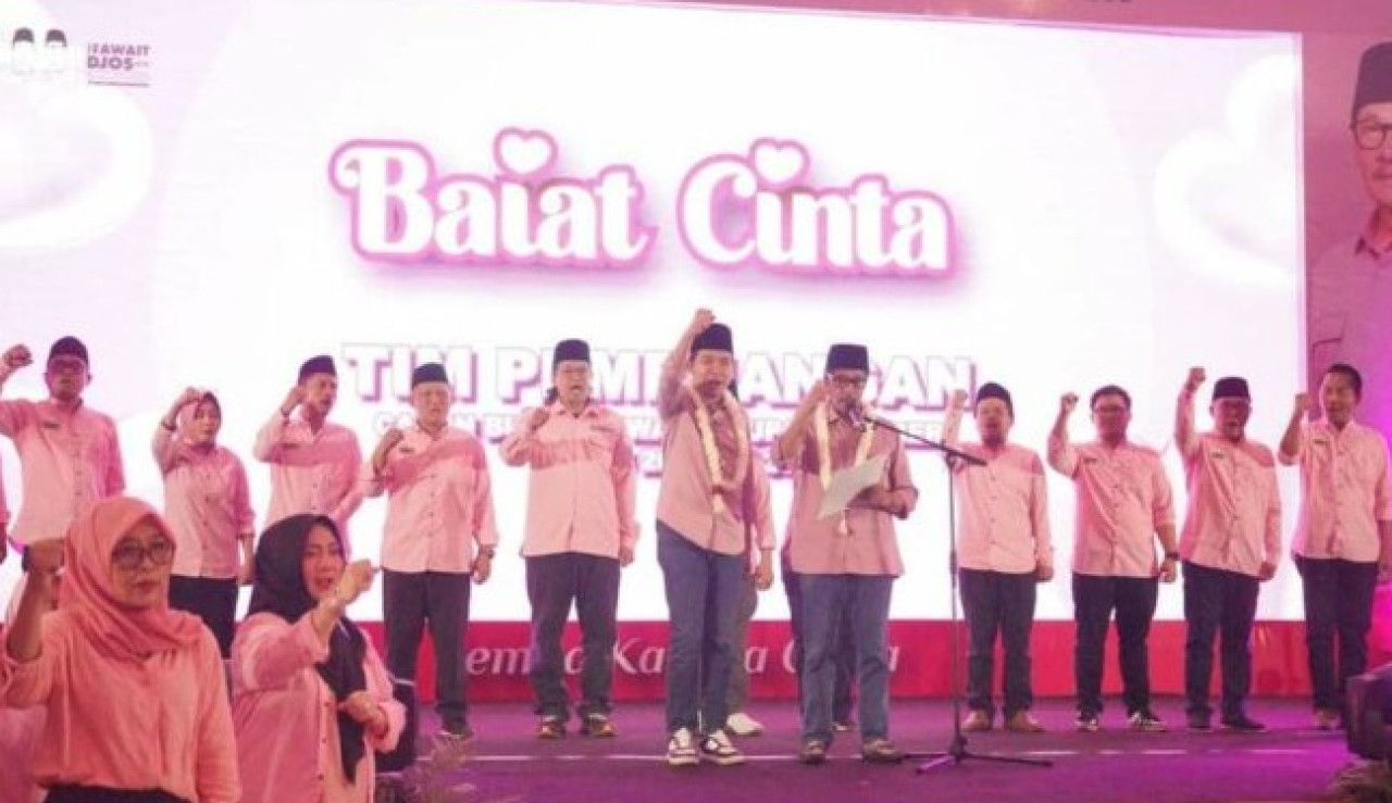 Launching tim pemenangan Muhammad Fawait - Djoko Susanto bertajuk Baiat Cinta. (Foto: Khus for jatimnow.com)
