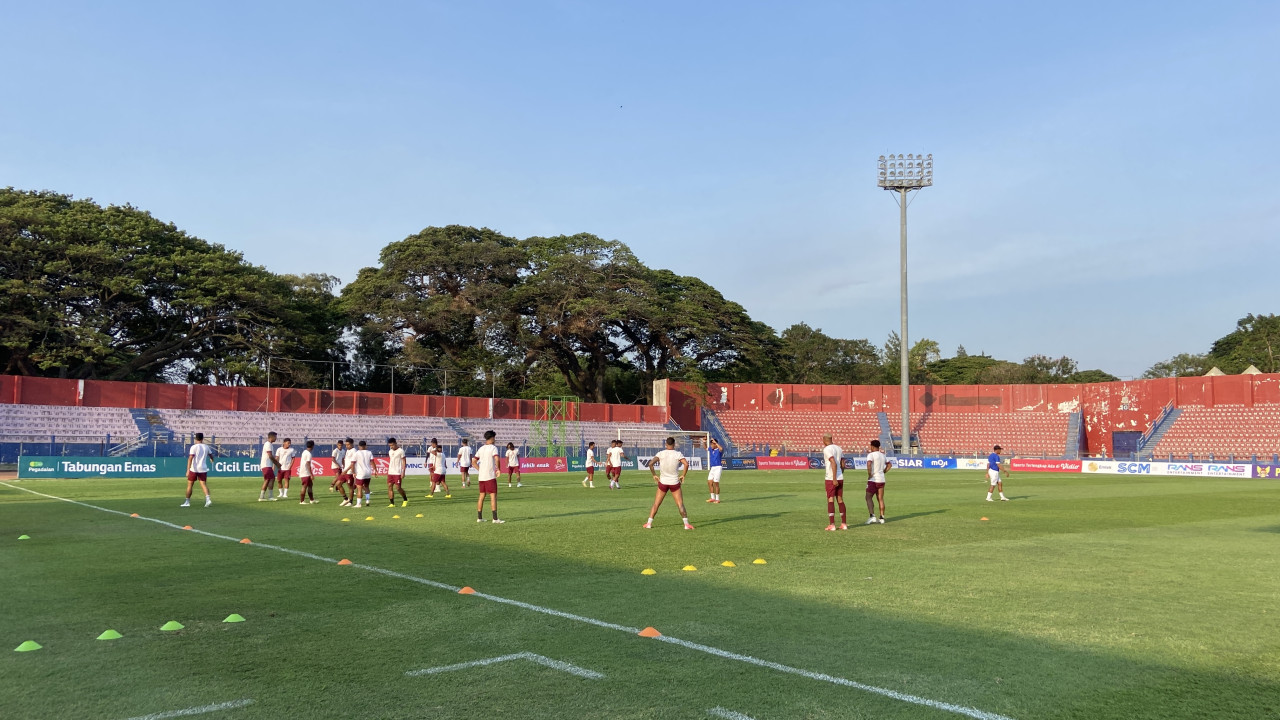 Official training Deltras Sidoarjo di Brawijaya. (Foto: Yanuar Dedy/jatimnow.com)