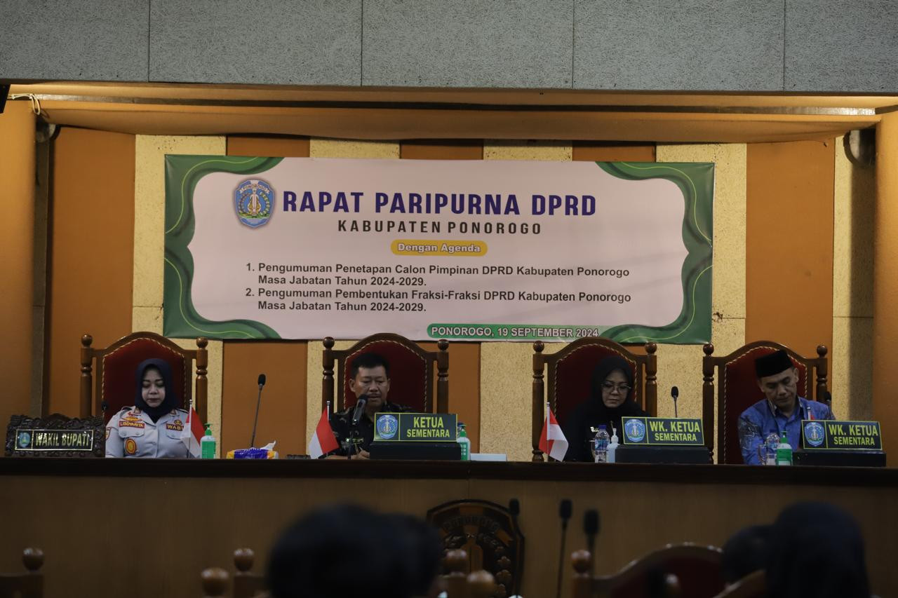Rapat paripurna DPRD Ponorogo. (Foto: Ahmad Fauzani/jatimnow.com)