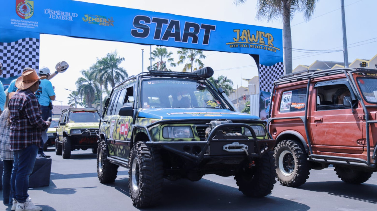 Ratusan Jeep Trail Wisata Jawer akan menyusuri wisata di Jember (Foto: Diskominfo/jatimnow.com)