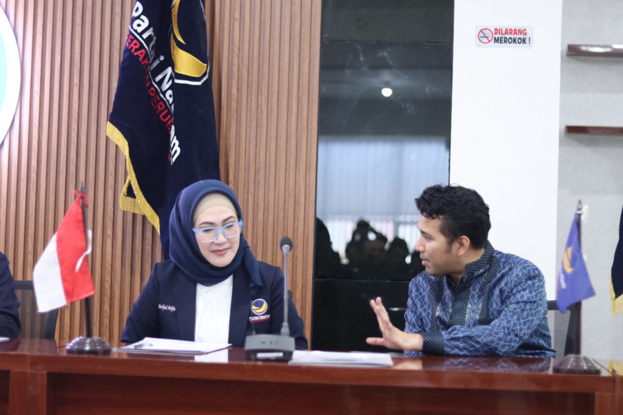 Bacawagub Jatim Emil Listianto Dardak saat kunjungi DPW NasDem Jatim (dok Humas NasDem for jatimnow.com)