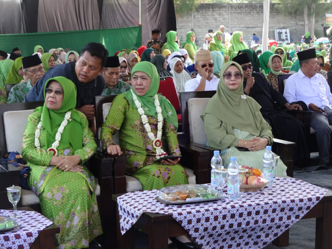 Ketua Umum PP Muslimat, Khofifah saat berada di Tulungagung. (Foto: Bramanta Pamungkas/jatimnow.com)