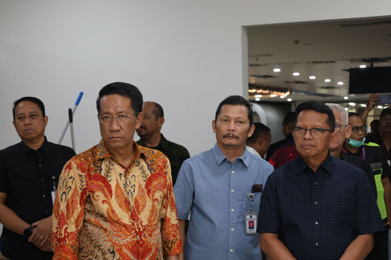 Kunjungan Tempat Pemeriksaan Imigrasi (TPI) di Bandara Internasional Juanda. (Foto: Humas Kemenkumham Jatim)