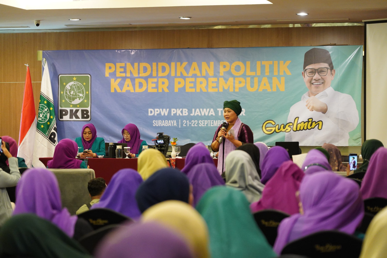 Luluk Nur Hamidah saat menggelar Training Series Perempuan Bangsa di Surabaya (Foto: Misbahul Munir/jatimnow.com)