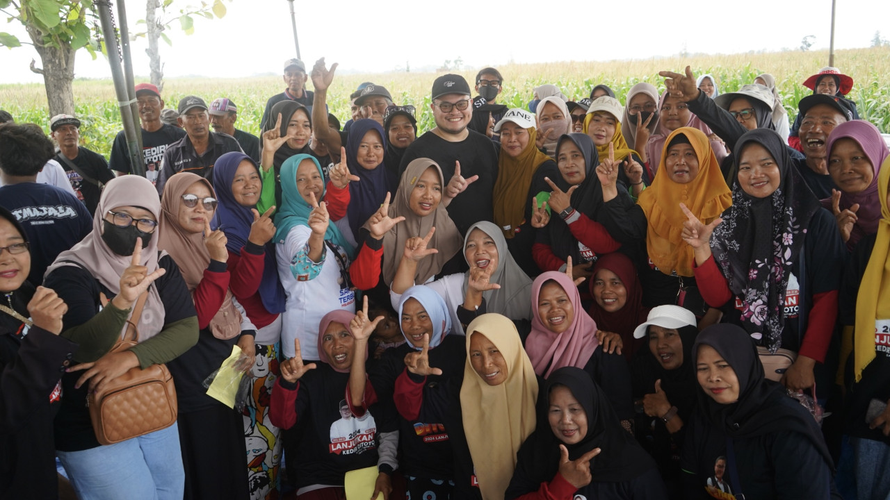 Mas Dhito Awali Kampanye Pilbup Kediri dari Purwoasri, Gerbang Utara Bumi Panjalu