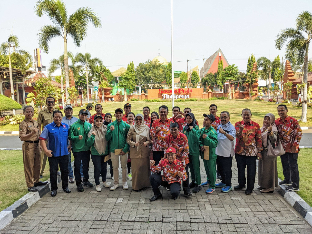 Menjelang keberangjarna para atlet dari Mojokerto. (Foto: Humas Pemkot Mojoekrto for jatimnow.com)