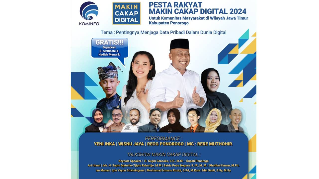 Talk Show Makin Cakap Digital Digelar di Ponorogo, Ada Bintang Tamu Yeni Inka