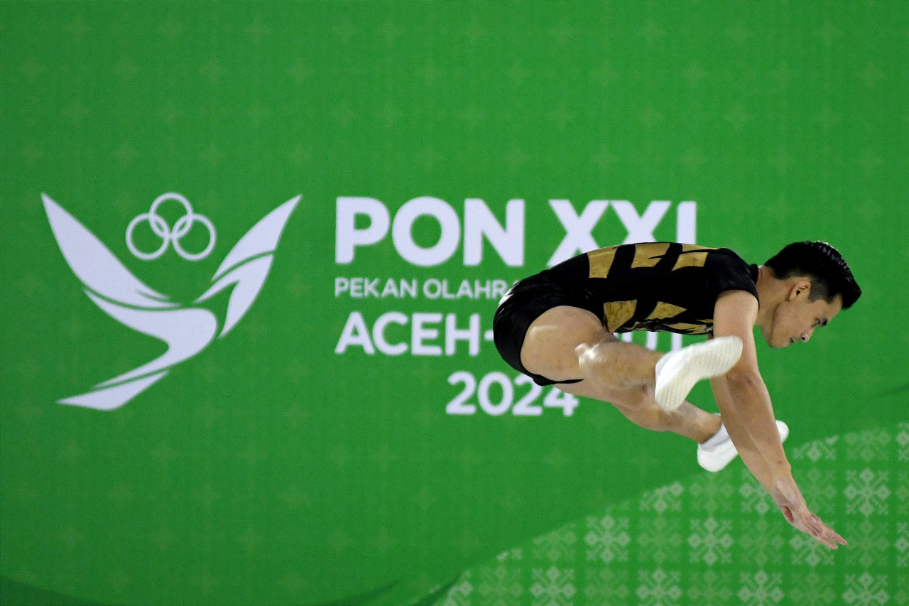 Raja Persembahkan Emas untuk Jatim dari Senam Aerobik Perorangan Putra