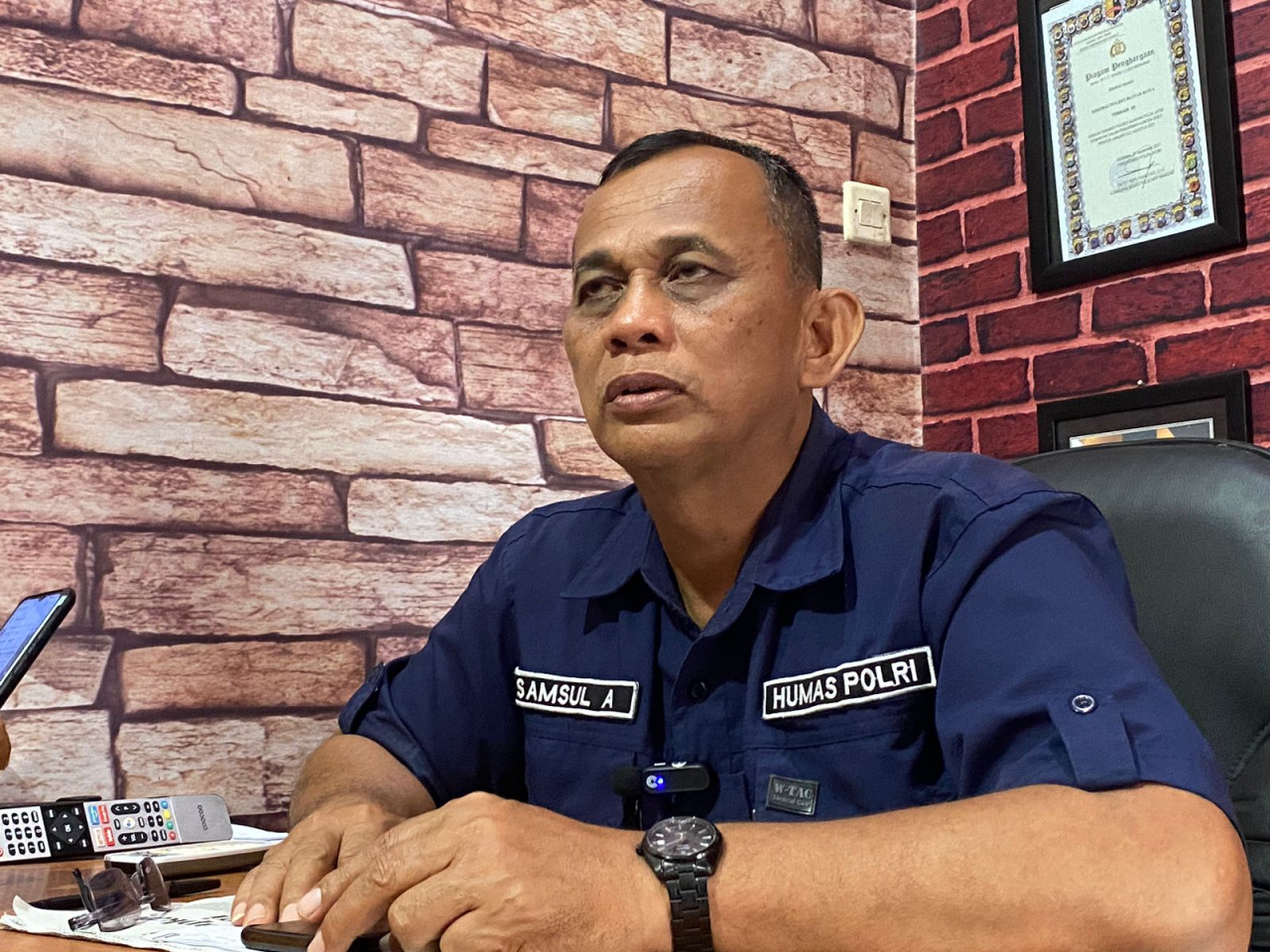 Kasi Humas Polres Blitar Kota, Iptu Samsul Anwar. (Foto: Bramanta Pamungkas/jatimnow.com)