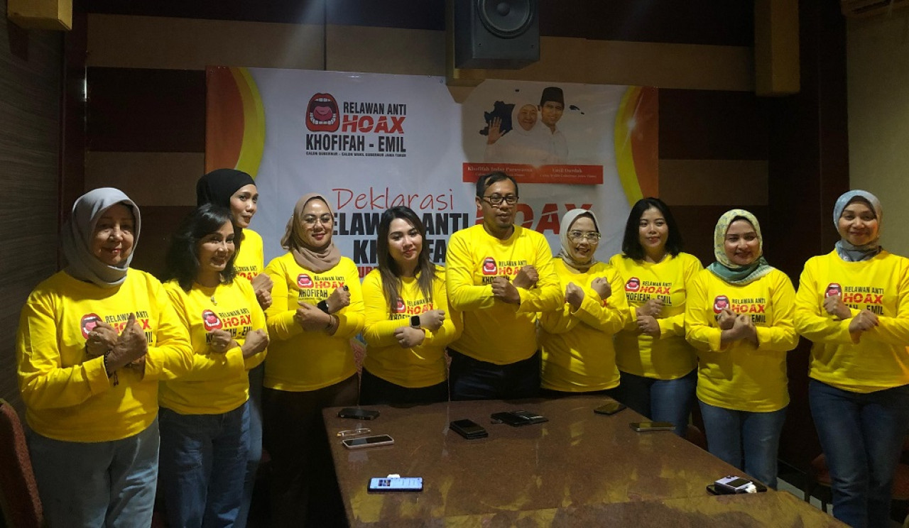 Relawan Antihoax Khofifah - Emil Serukan Pilkada Jatim Damai