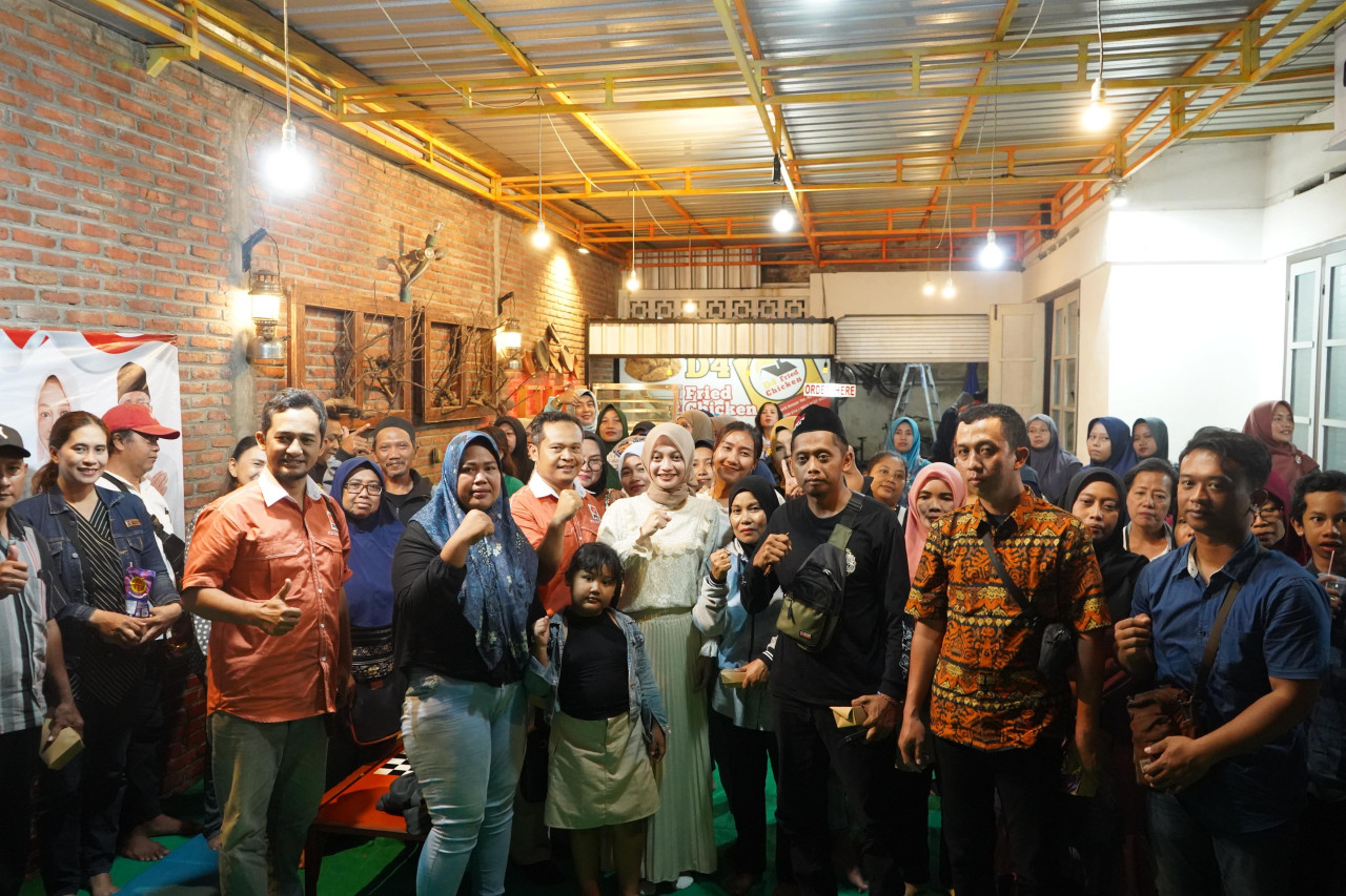 Vinanda saat bertemu ratusan relawan PKS Kota Kediri. (Foto: Yanuar Dedy/jatimnow.com)