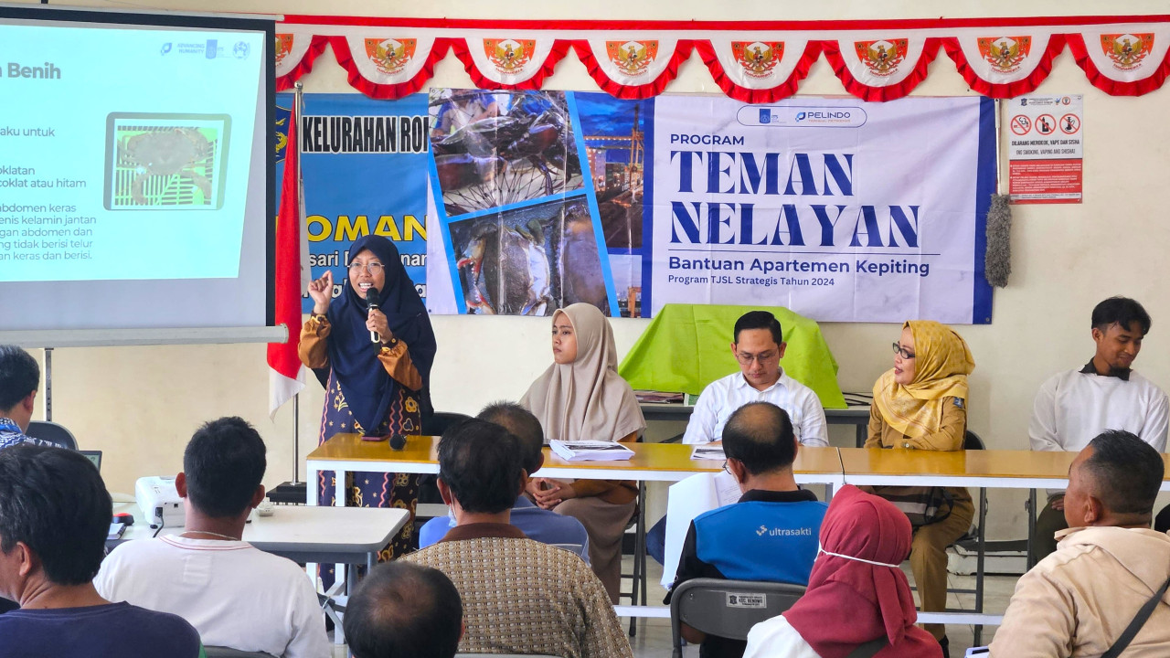Suasana pelatihan budi daya kepiting Soka. (Foto: Humas Pelindo)