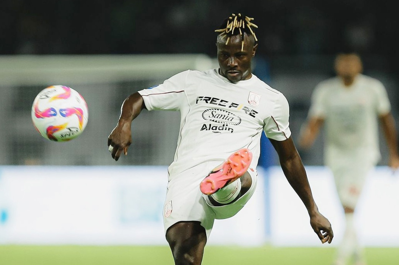 Winger andalan Laskar Sambernyawa, Moussa Sidibe. (Foto: LIB/jatimnow.com)
