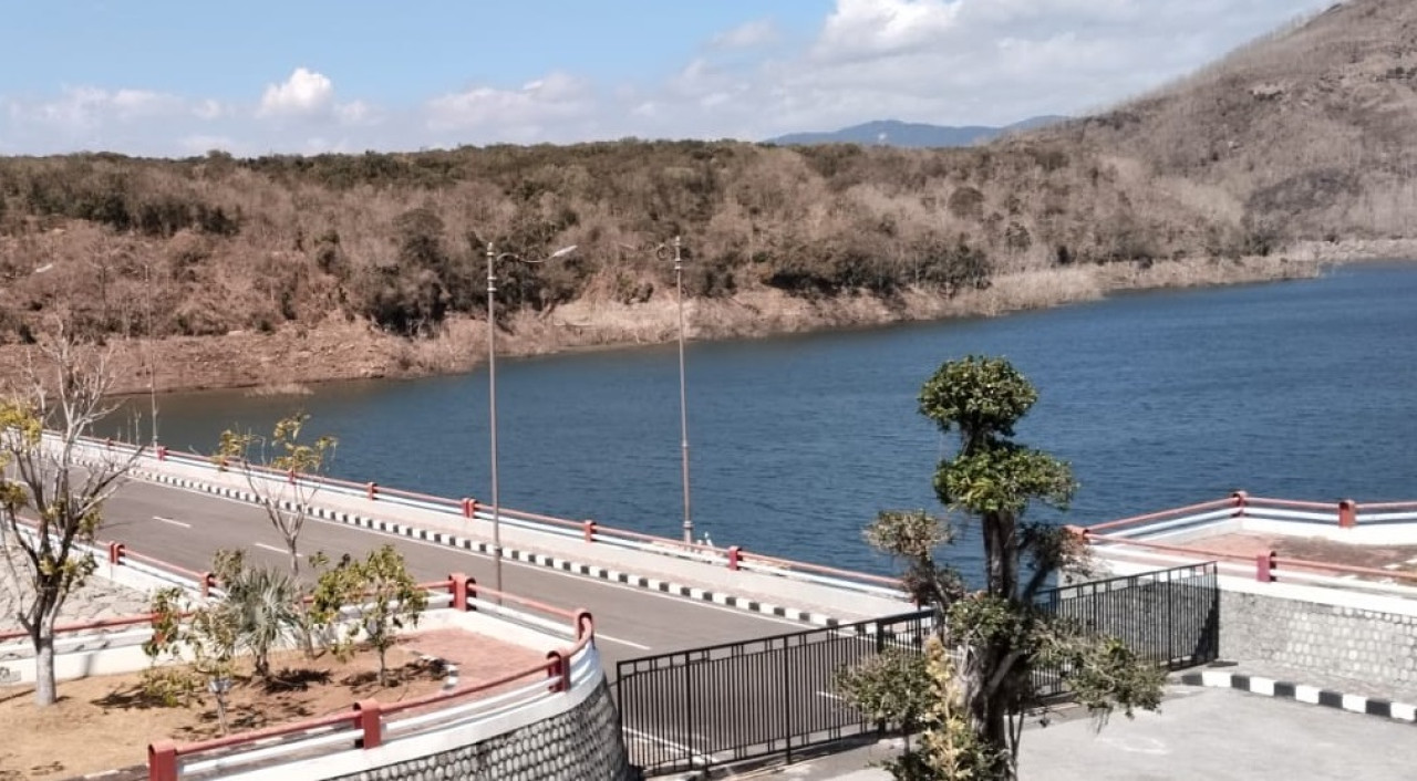 Kondisi Waduk Bendo di Desa Nginden Kecamatan Sawoo. (Foto: Dwi Bendo for jatimnow.com)