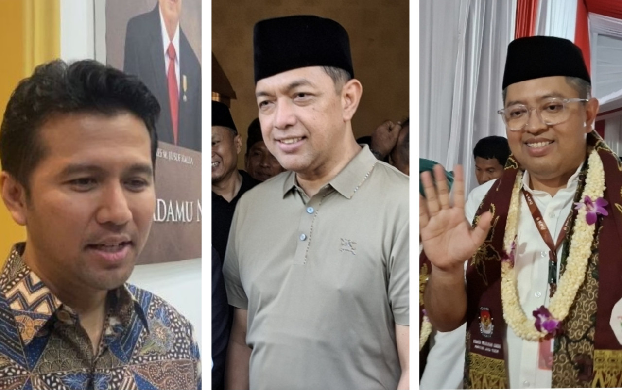 Emil (kiri), Gus Hans (tengah), Lukman (kanan)