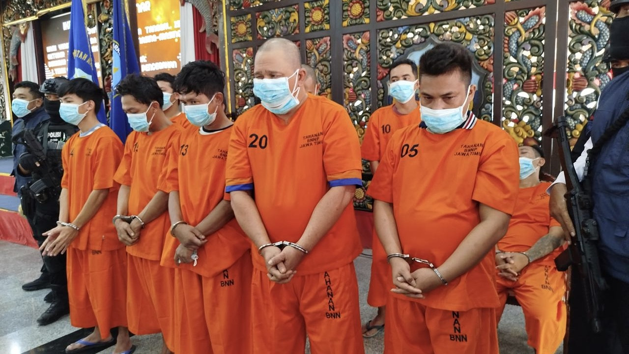 BNN Tangkap 10 Pengedar Sabu Jaringan Internasional di Madura