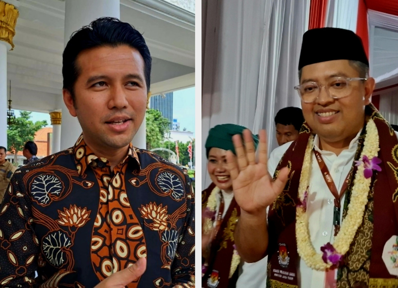 Emil Dardak (kiri) Lukmanul Khakim (kanan)