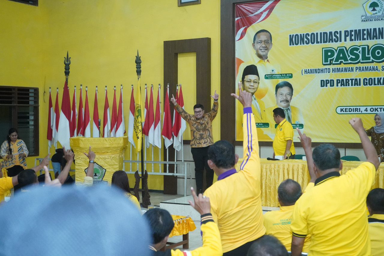 Mas Dhito dalam konsolidasi pemenangan bersama Golkar. (Foto: Tim Media Mas Dhito/jatimnow.com)