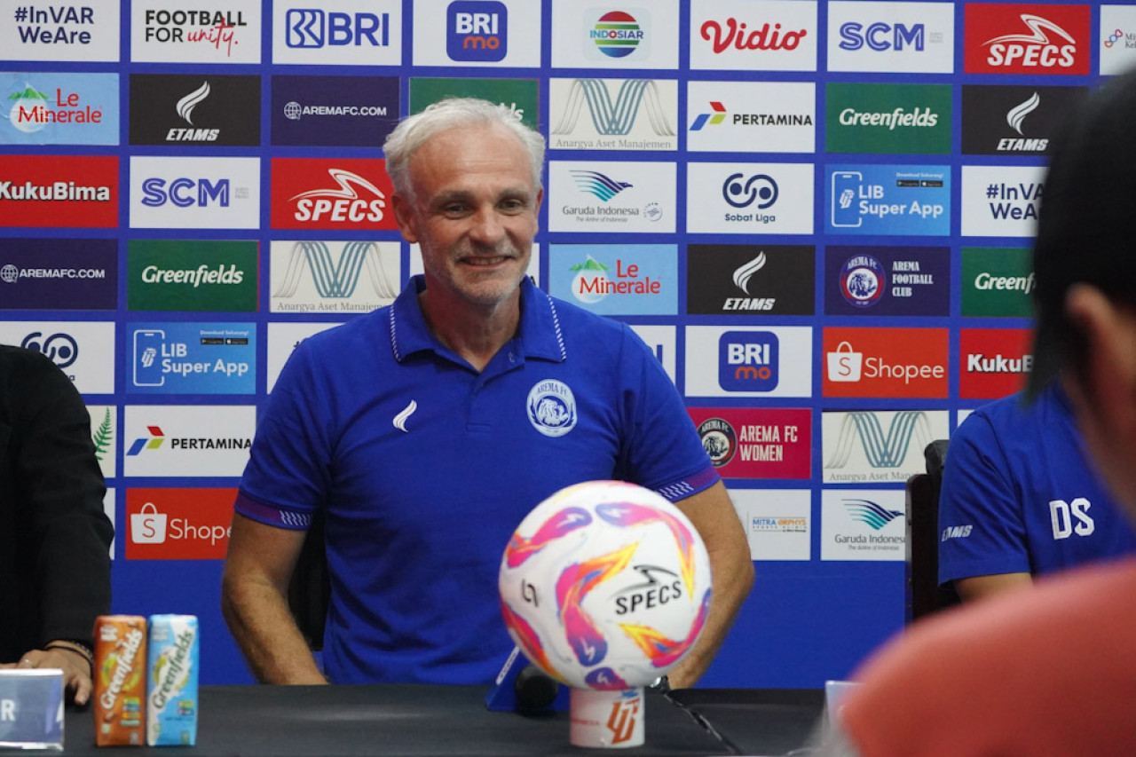 Pelatih Arema FC Joel Cornelli. (Foto: dok.  PT LIB)