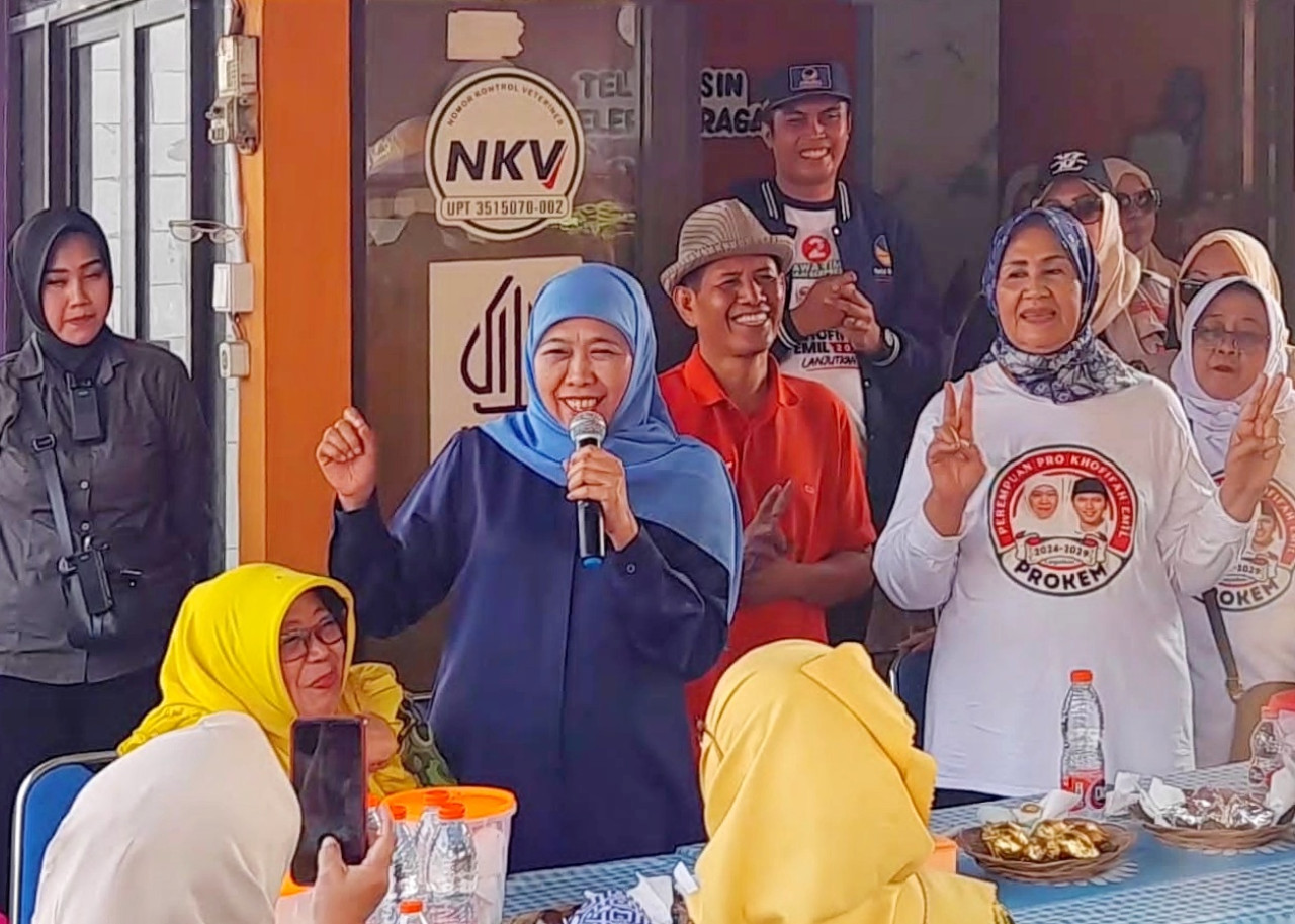 Cagub Jatim Khofifah Kunjungi Sentra UMKM Sidoarjo, Tekankan Konektivitas