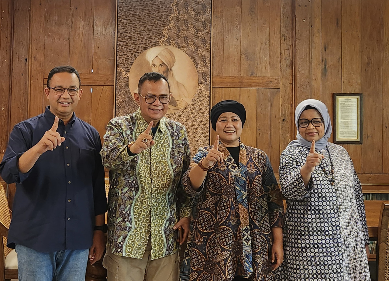 Luluk Nur Hamida bertemu Anies Baswedan. (Foto: Misbahul Munir/jatimnow.com)