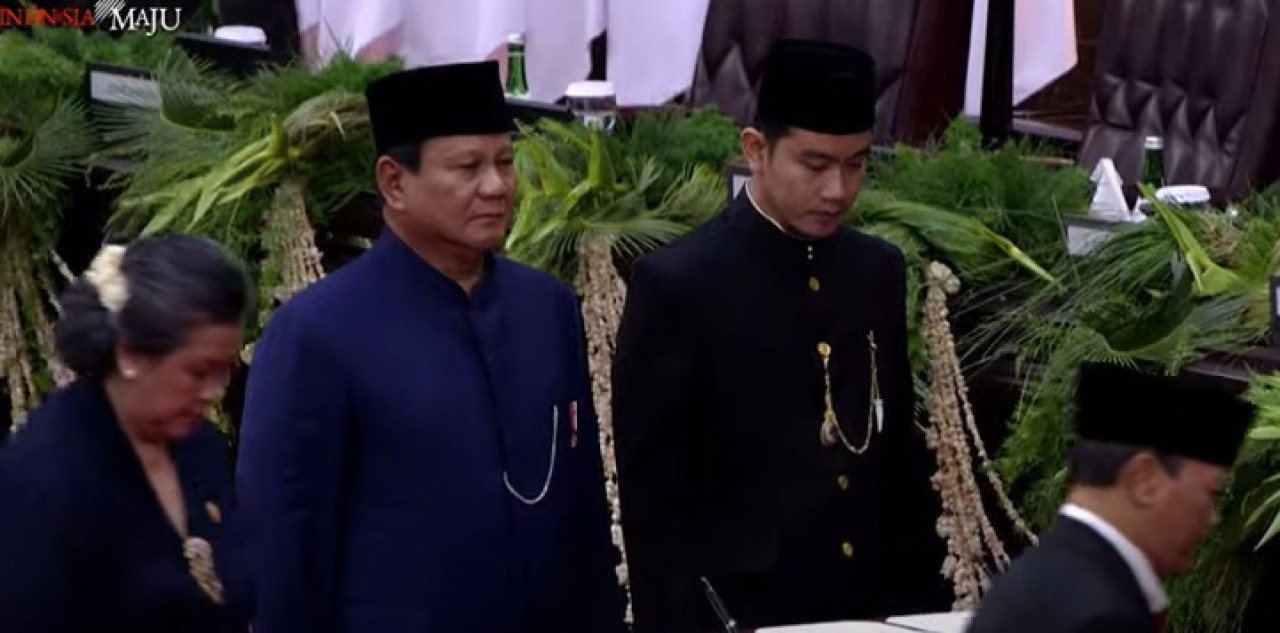 Prosesi pelantikan Prabowo-Gibran (dok.jatimnow.com)