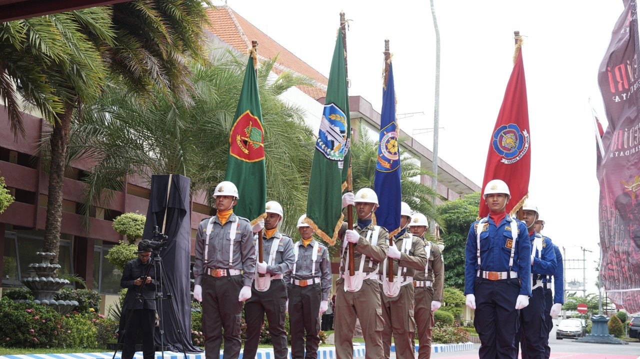 Serah terima Kirab Pataka 2024 di Kantor Pemkab Kediri. (Foto: Pemkab Kediri/jatimnow.com)