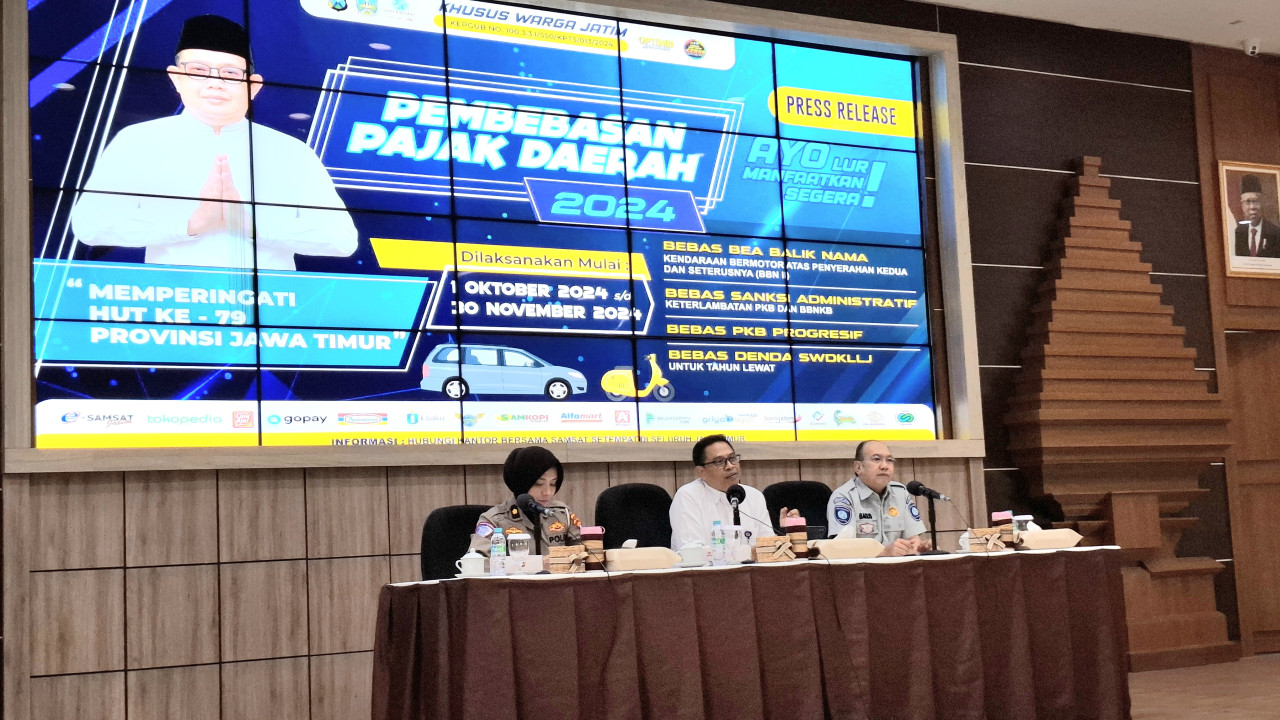 Pernyataan resmi Bapenda Jatim tentang program pemutihan (foto: Ni'am Kurniawan/jatimnow.com)