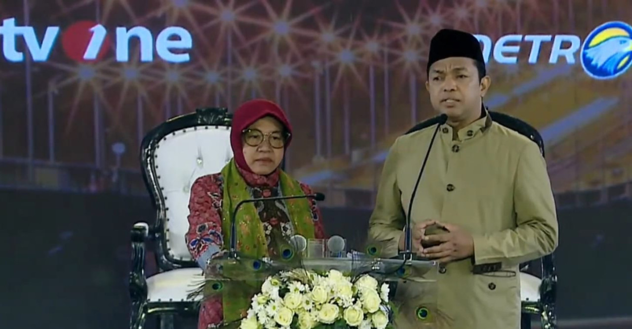 Gus Hans dalam debat Pilkada Jatim. (Tangkapan layar YouTube KPU Jatim)