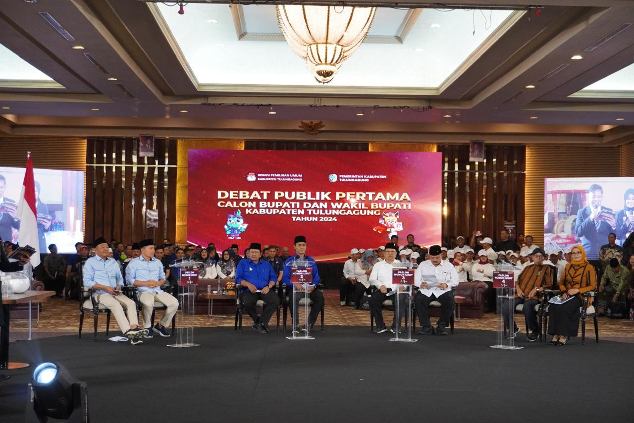 Pelaksanaan debat publik pertama Pilkada Tulungagung. (Dok. KPU Tulungagung)