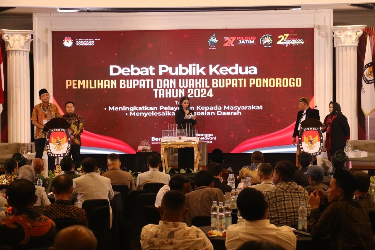 Debat Publik Kedua Pilkada Ponorogo 2024. (Foto: KPU Ponorogo/jatimnow.com)