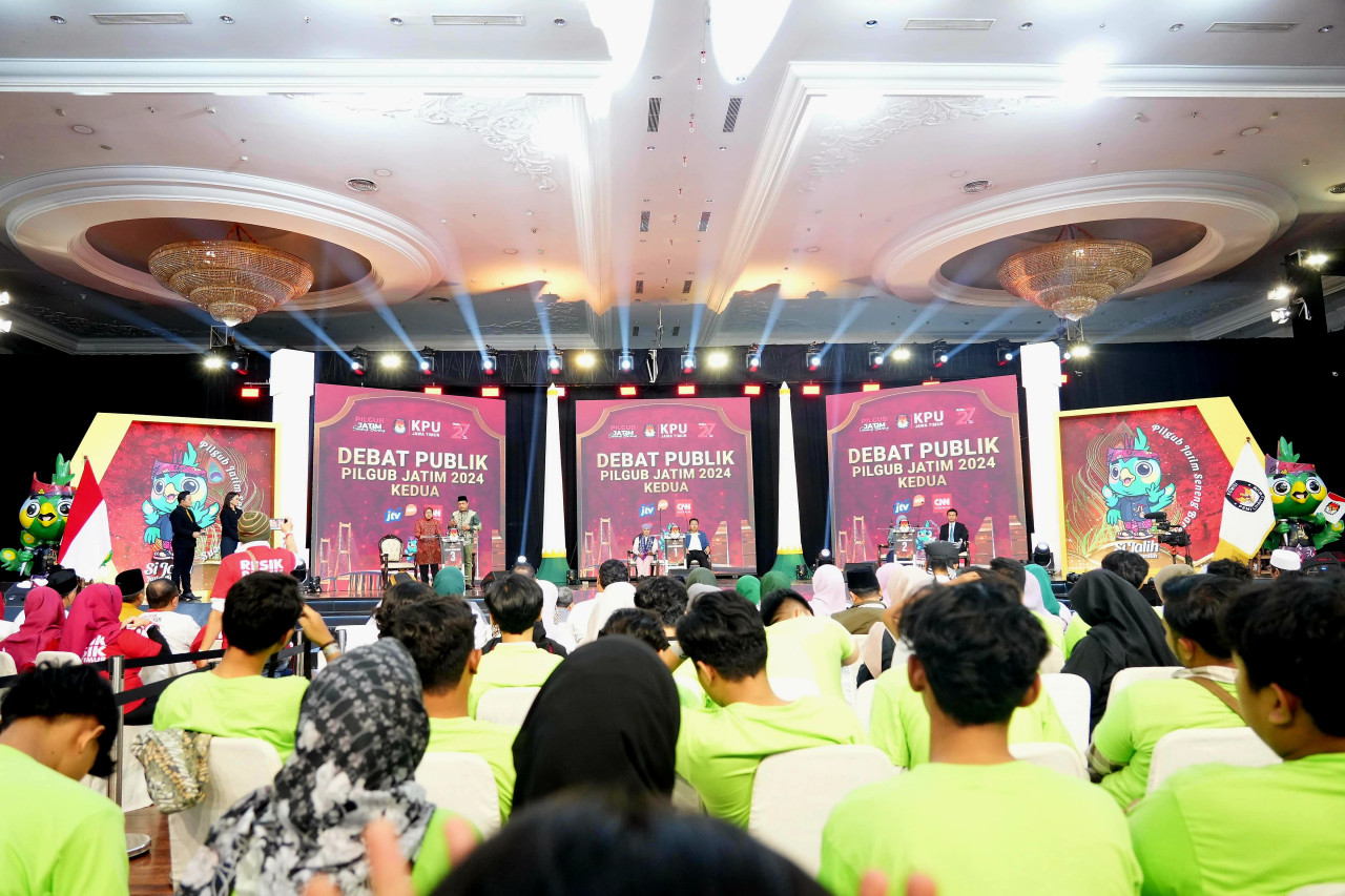 Suasana debat publik kedua di Grand City Surabaya (foto: Ni'am Kurniawan/jatimnow.com)