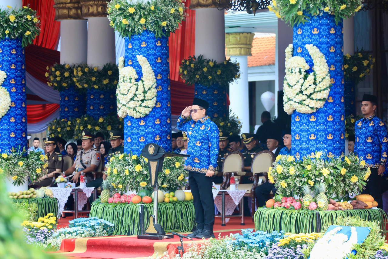 Pesan Pj Gubernur Adhy Karyono saat Pimpin Upacara HUT Korpri ke-53