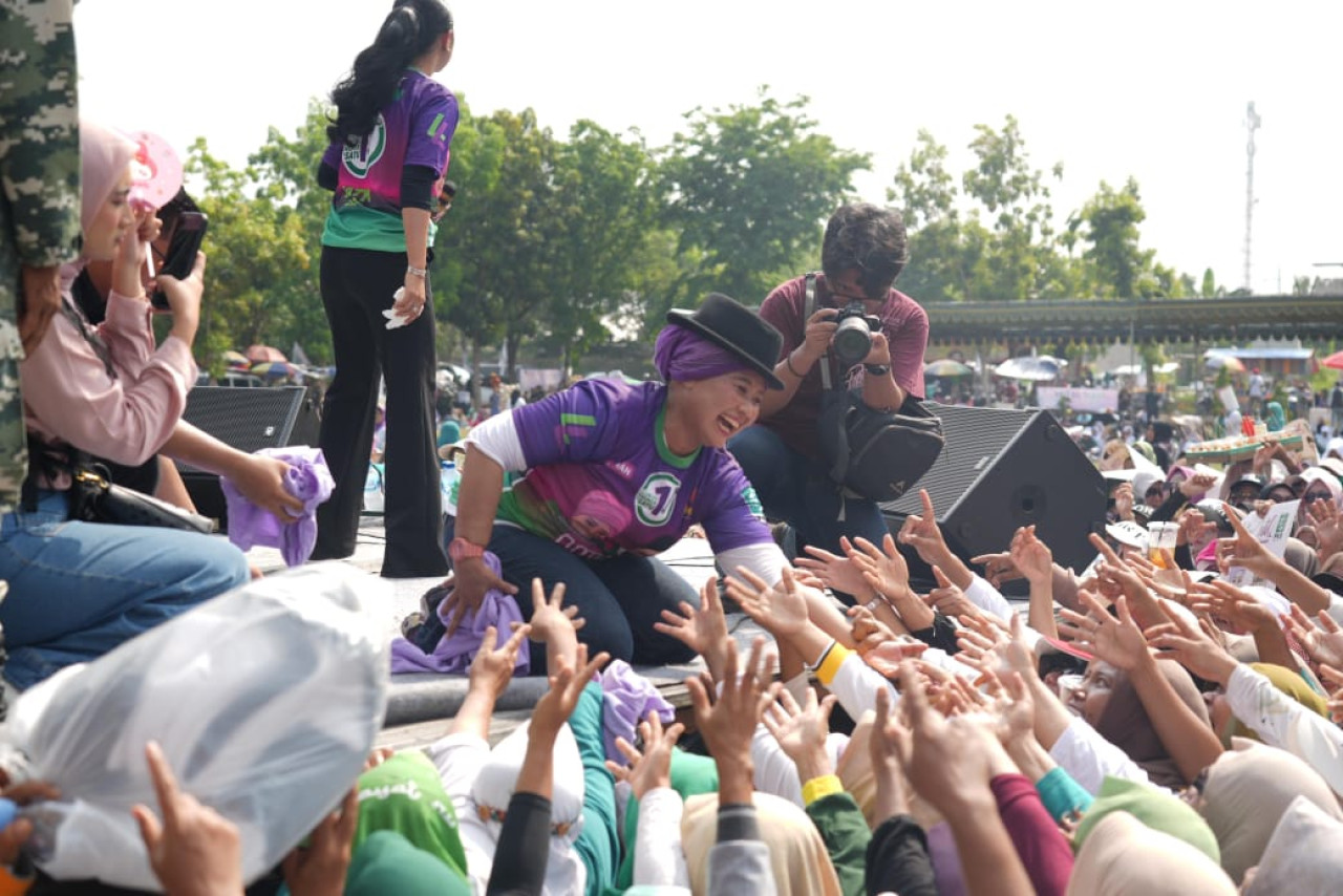 Luluk Nur Hamidah saat kampanye. (Foto: Tim LUMAN)