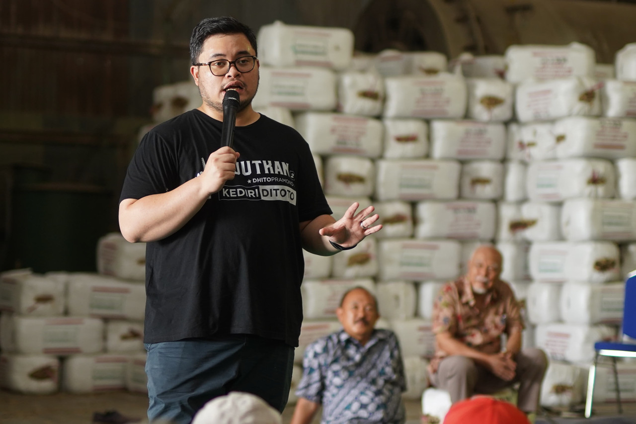 Mas Dhito saat kampanye di Kunjang. (Foto: Tim Media Mas Dhito/jatimnow.com)