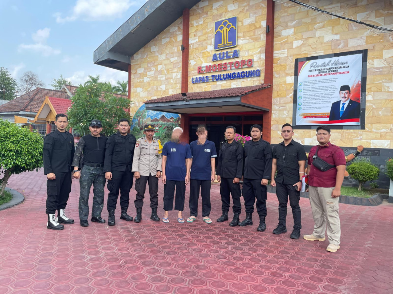 2 Napiter yang dipindahkan ke Lapas Tulungagung. (Foto: Dok Lapas Tulungagung for jatimnow.com)