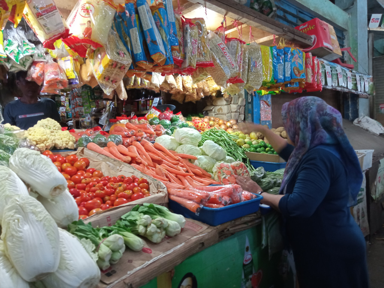 Pedagang Pasar Tanjung resah, dagangan sering hilang (Foto : Sugianto/jatimnow.com)