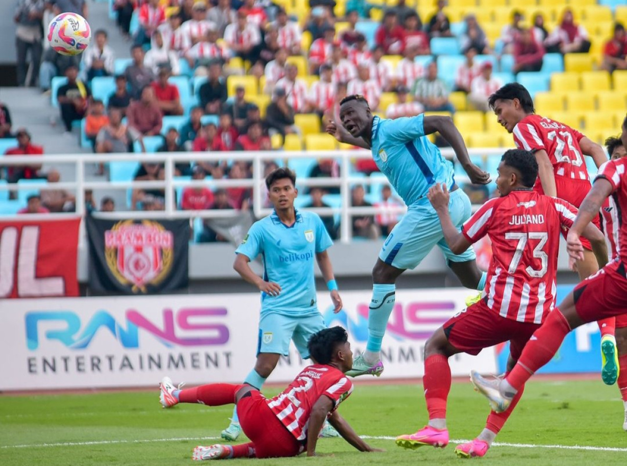 Skema terjadinya gol pertama penyama kedudukan Persela oleh Ezechiel. (Foto : Ig. Perselafc)