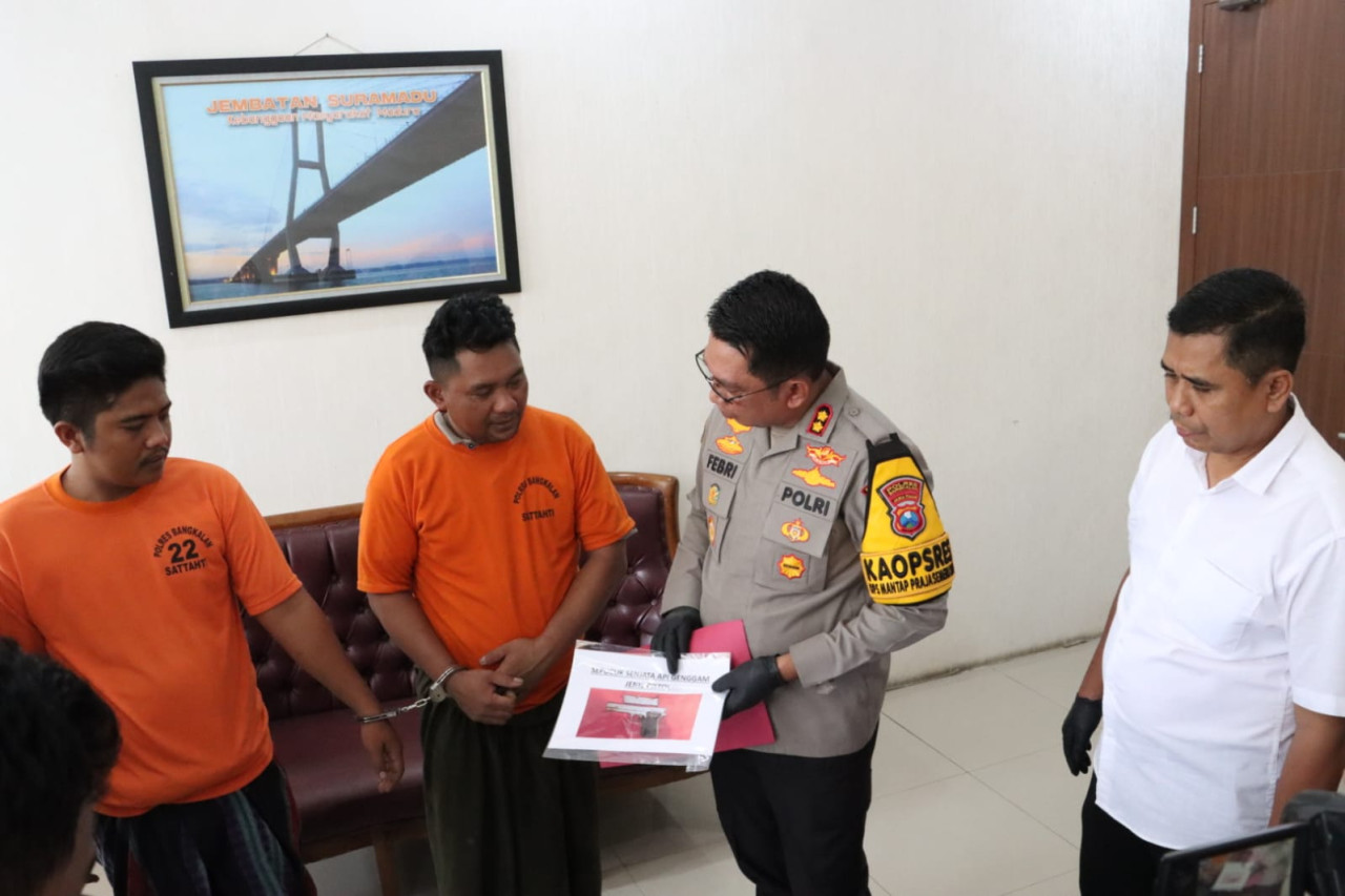 2 Pria di Bangkalan Simpan Senpi Ilegal, 1 Pelaku Positif Narkoba