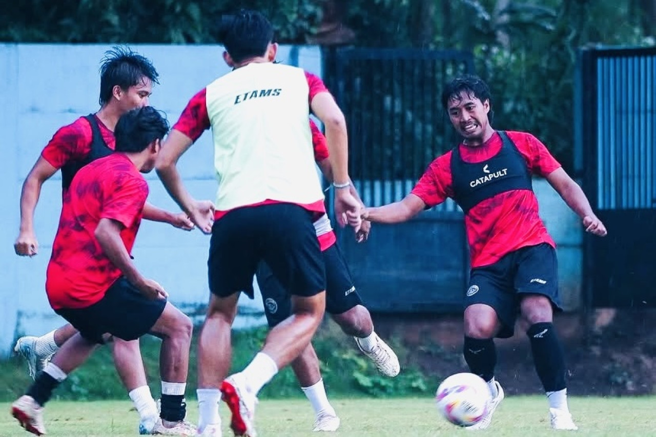 Arema FC saat berlatih. (Foto: LIB for jatimnow.com)