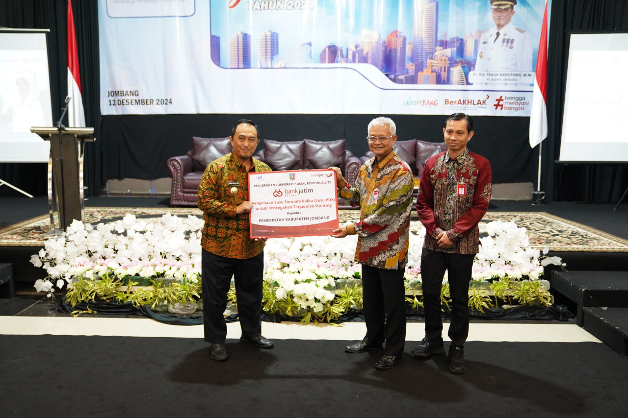 Bank Jatim Gelontor CSR Pengadaan Susu Balita ke Pemkab Jombang