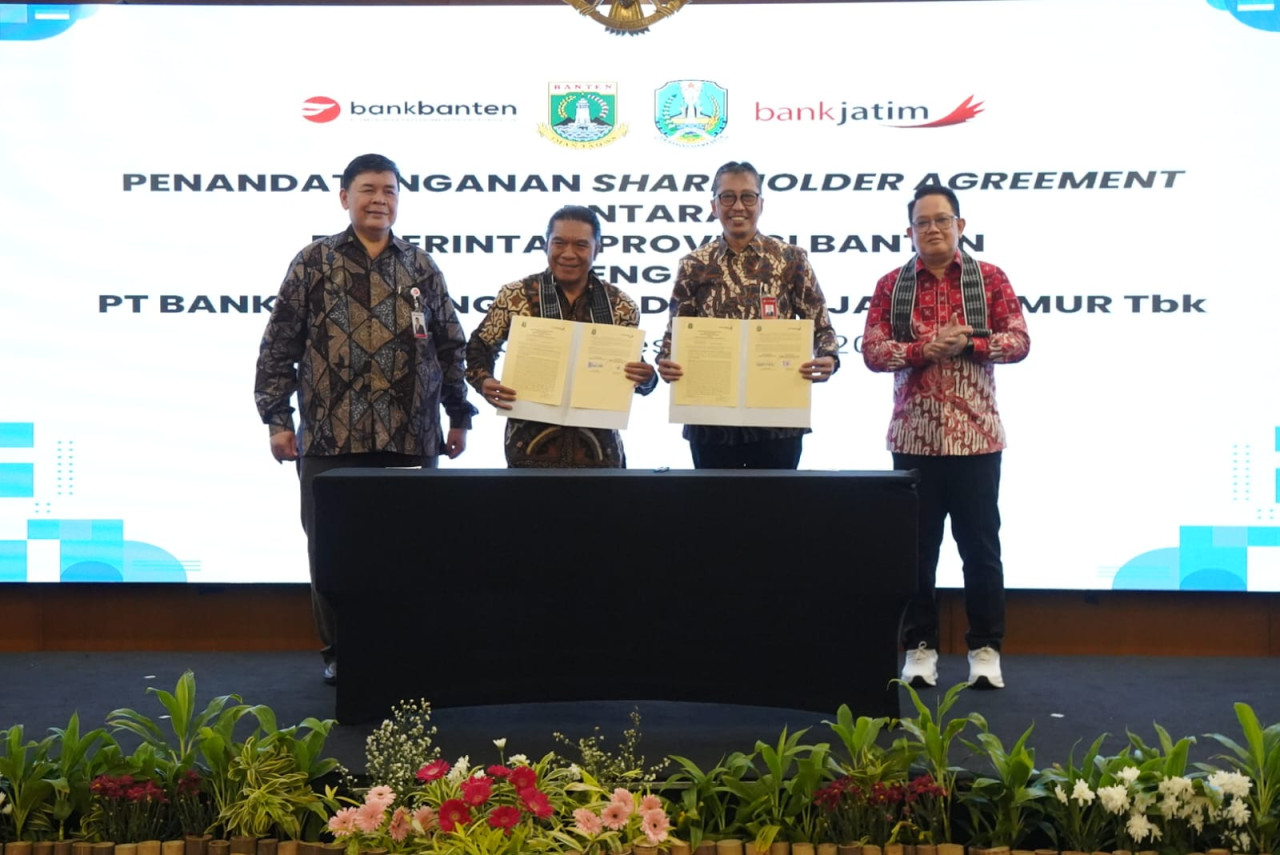 Proses lanjutna KUB antara Bank Banten dan Bank Jatim (foto: Bank Jatim for jatimnow.com)