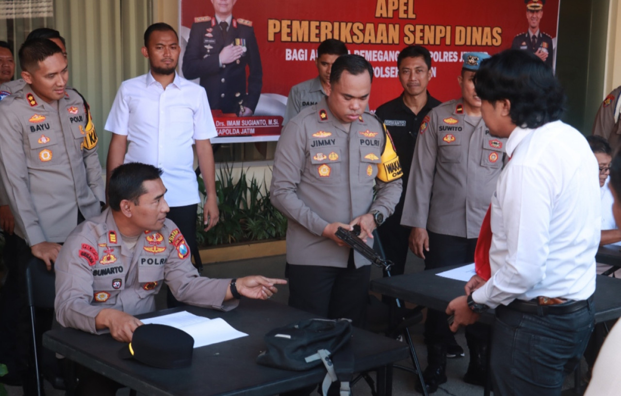 204 Senpi Anggota Polres Jember Diperiksa, Cegah Penyalahgunaan